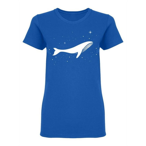 White Whale In The Sky Shaped T-Shirt Women -Image by Shutterstock, Female XX-Large
