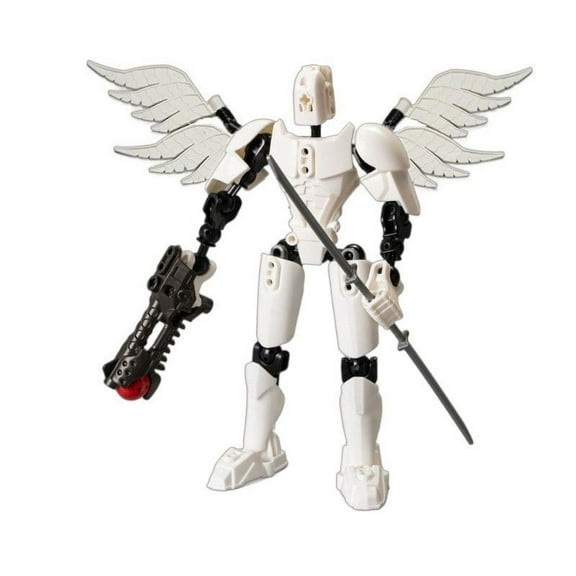White White Articulated Robot Model For Diy Assembly And Desk Decoration Stress Relief