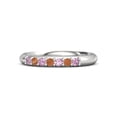 thumbnail image 1 of White White Cz & Tanzanite Half Eternity Delicate Band Ring Silver Yellow Gold Plated Ring Christmas Gift New Year Gift Valentine Gift, 1 of 5