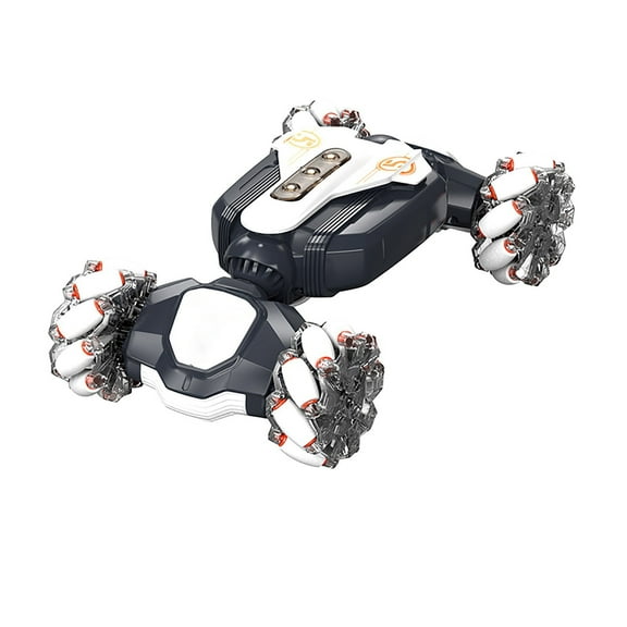 White White Hand Controlled Rc Car 2.4Ghz 4Wd Gesture Sensing Stunt Vehicle Light Music High Speed 9X6X2Inch