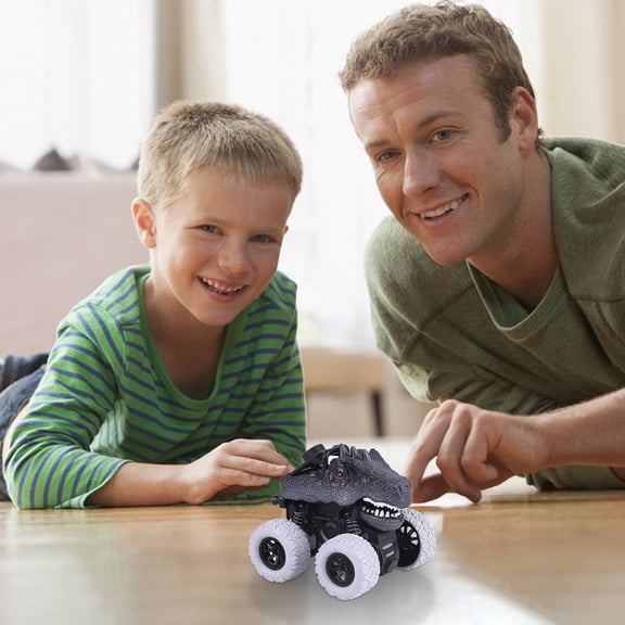 White White Inertial Pull Back Dinosaur Car Toy For Kids Realistic Mini Dino Vehicle For Boys Girls Christmas Present