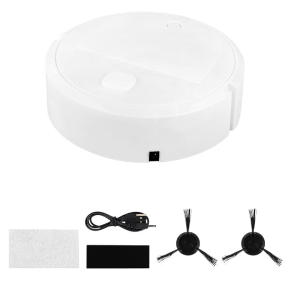 White White Intelligent Robot Vacuum 3 Stage Cleaning System With Dual Spinning Mop Pads For Tile Laminate Surfaces #4Y0Z3