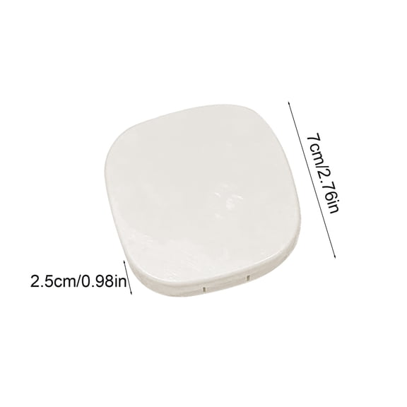 White White Plastic Contact Lens Case Travel Size Double Lens Holders Built-In Slot For Tweezers And Bottle