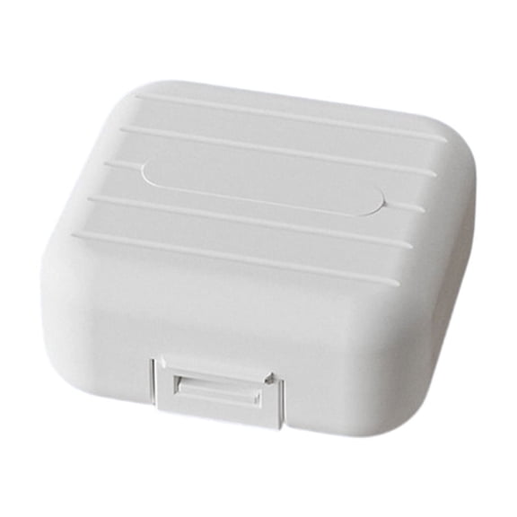 White White Portable Pill Case With 7 Compartments For Daily Medicine Organizer Leak Proof