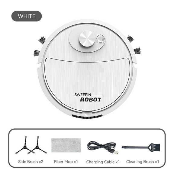 White White Robot Vacuum Cleaner Toy For Kids Intelligent Induction Sweeping Plaything