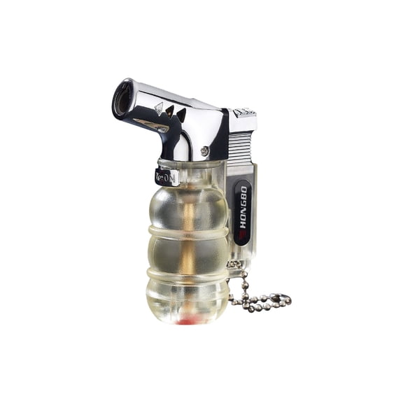 White White Small Welding Torch Spray Inflatable Lighter Elbow Fixed Flame Refillable Plastic Utility Lighter