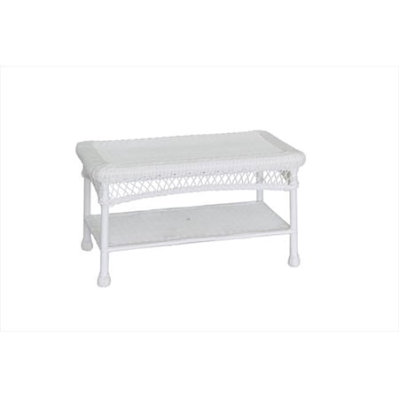 White Wicker Patio Furniture Coffee Table