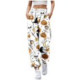 thumbnail image 1 of White Wide Leg Lounge Pants Stretch Drawstring Lounge Pants, Soft Casual Wide Leg Pjs Sleep Bottoms M, 1 of 3
