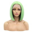 White Wig Short Bob Wigs For Women 12Inch Heat Resisting Middle Part
