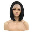 White Wig Short Bob Wigs For Women 12Inch Heat Resisting Middle Part