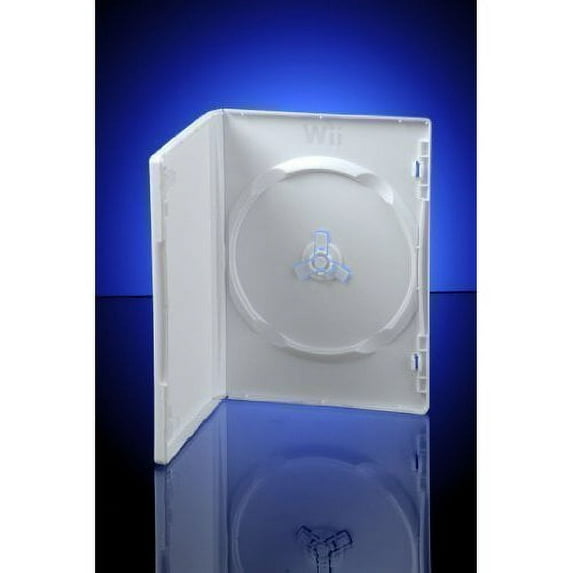 White Wii DVD Storage Cases Sleeve 10 Pack Replacement Cases For Nintendo Wii Games / Discs