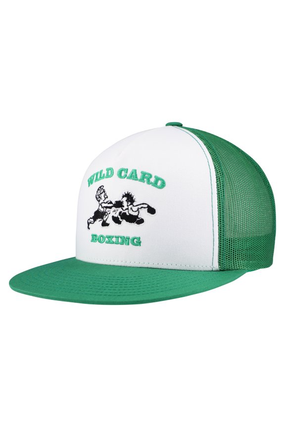 White Wild Card Boxing Original Logo It Ain't Easy Trucker Adjustable Hat