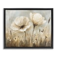 thumbnail image 1 of Stupell Industries White Wildflowers Brown Meadow Black Framed Floater Canvas Wall Art, design by Petal Prints Design, 1 of 9
