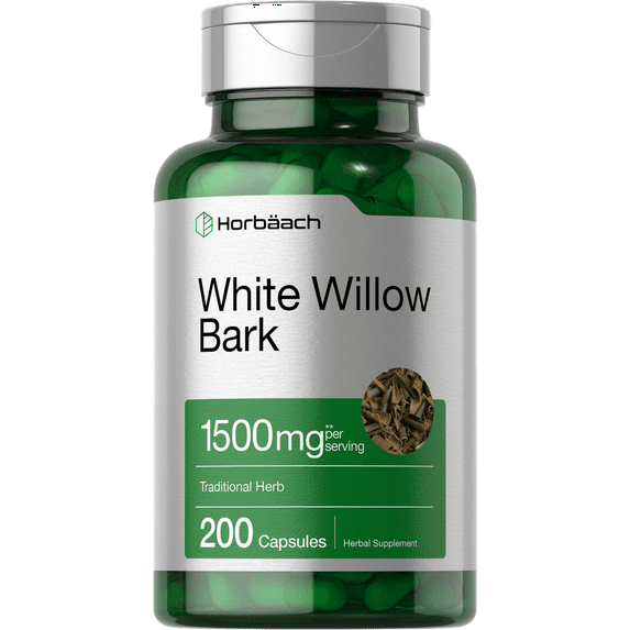 White Willow Bark Extract | 1500mg | 200 Capsules for Men and Women | by Horbaach