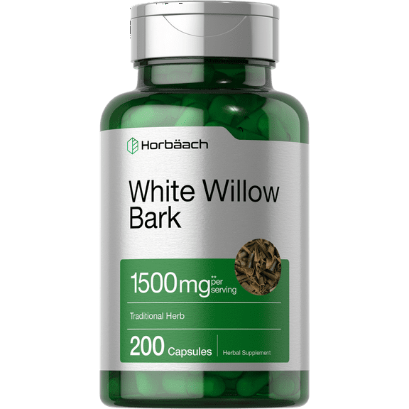White Willow Bark Extract | 1500mg | 200 Capsules for Men and Women | by Horbaach