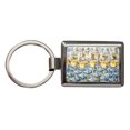thumbnail image 1 of White Wine Glasses Chardonnay Metal Rectangle Keychain, 1 of 7