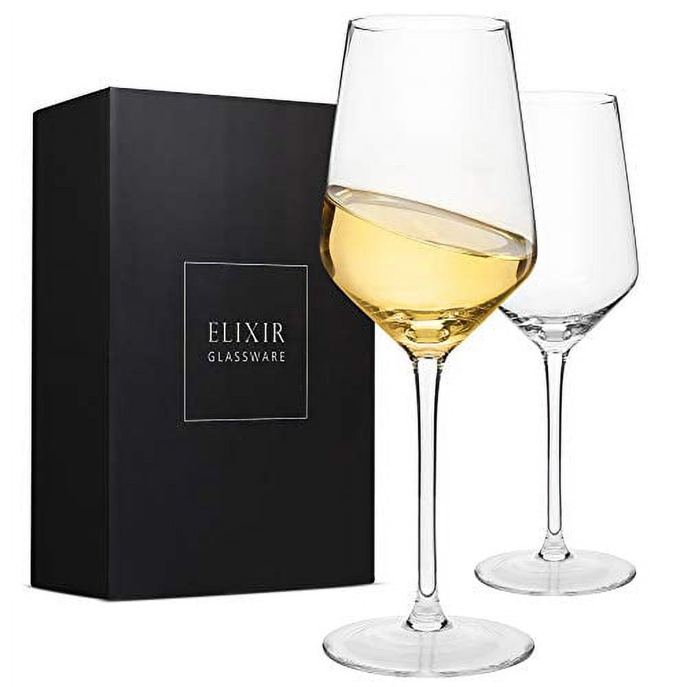 LUXU Premium Crystal Wine Glasses(Set of 2)-Hand-Blown-Clear,27 oz