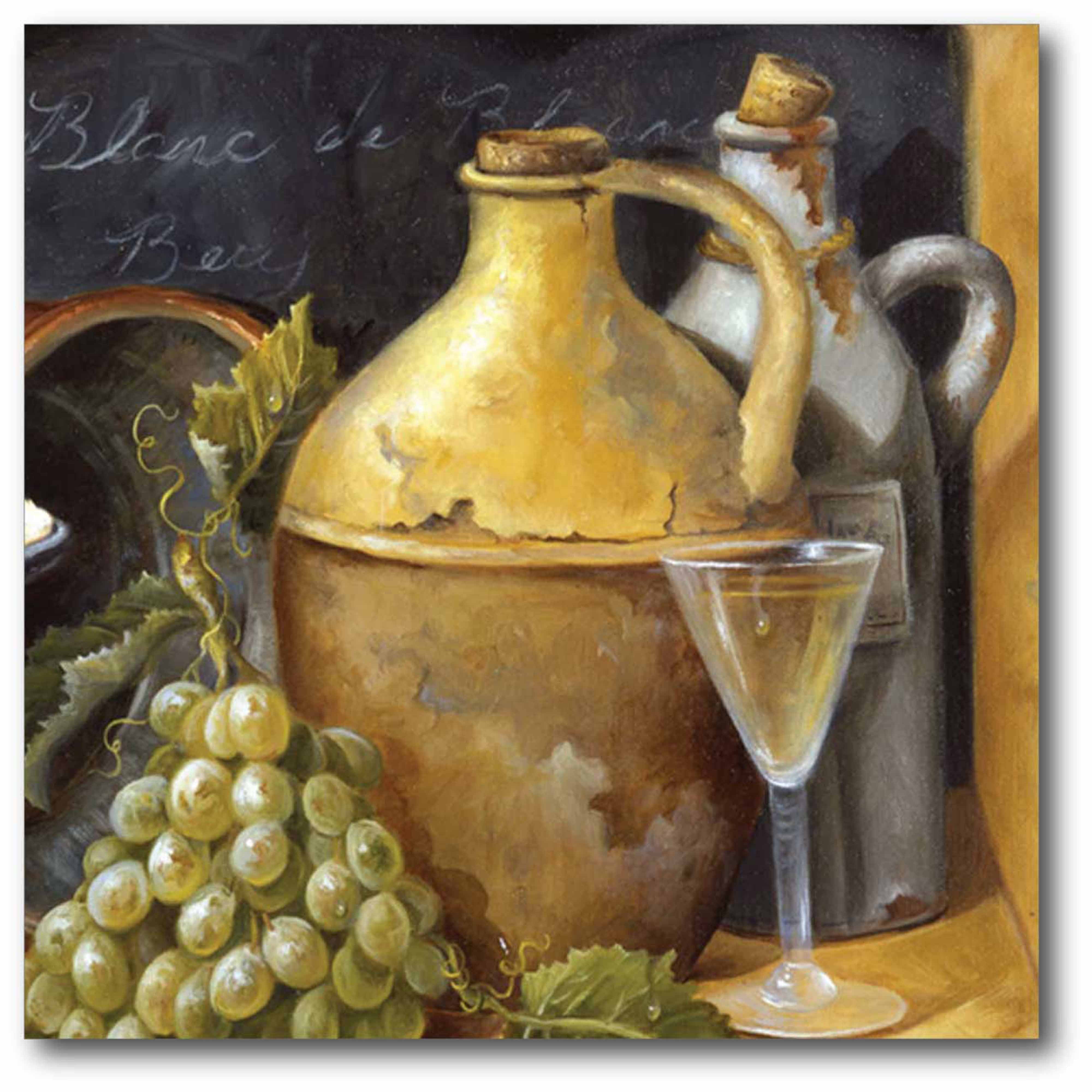 White Wine Jar Gallery-Wrapped Canvas Wall Art, 16x16