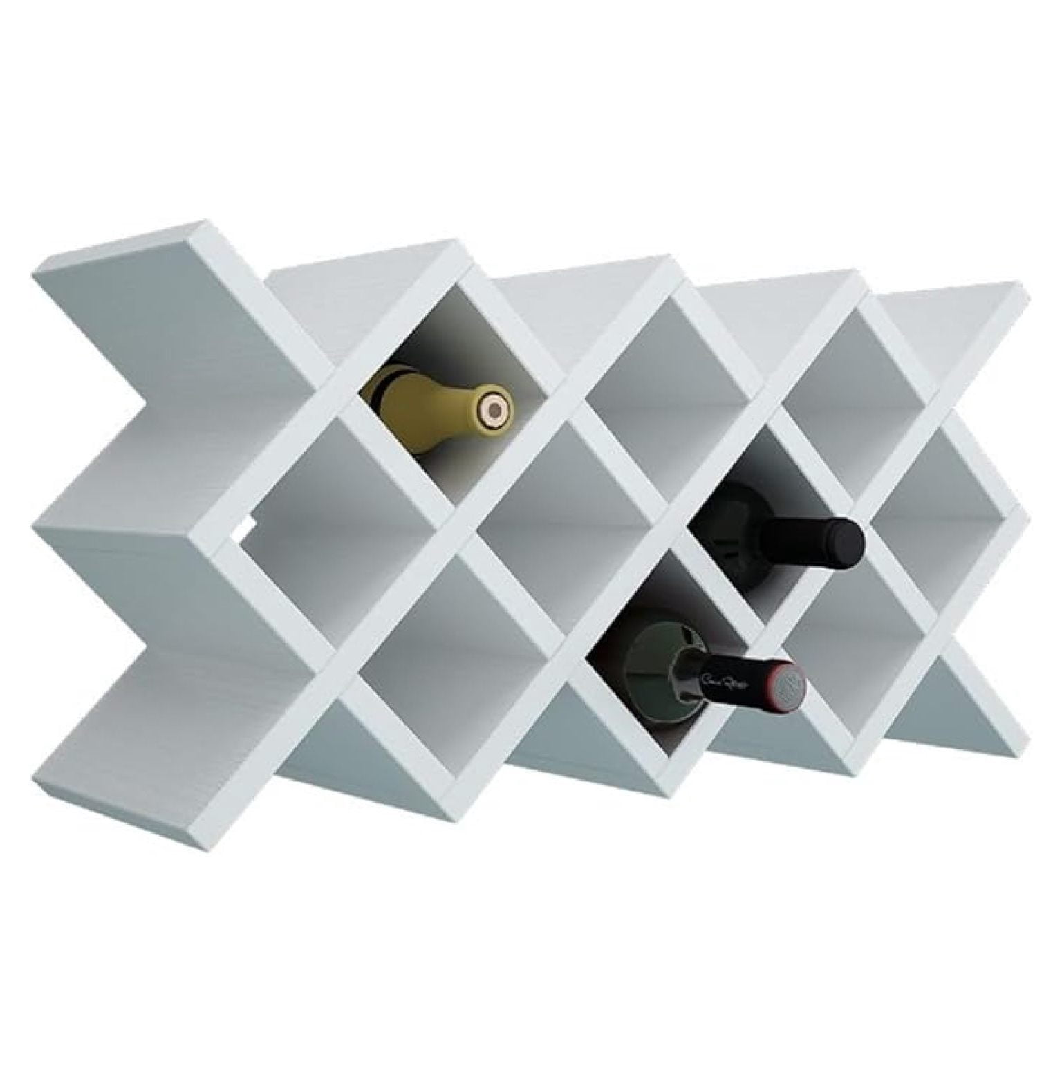 White Wine Racks Countertop for 10 Bottles, Wooden Wine Bottle Holder ...
