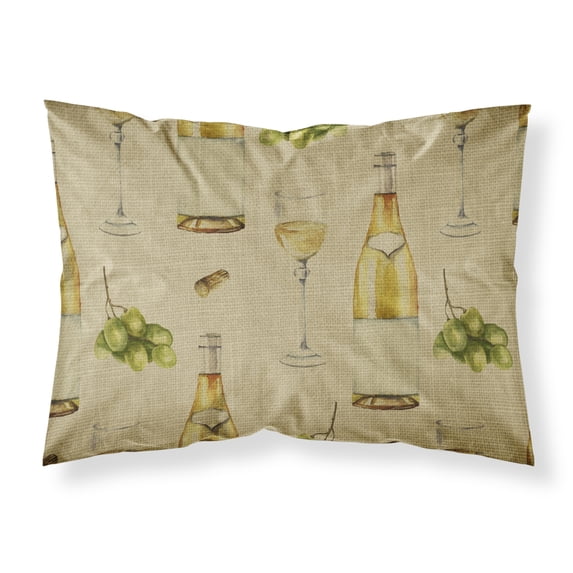 White Wine on Linen Fabric Standard Pillowcase