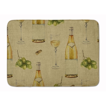 White Wine on Linen Machine Washable Memory Foam Mat