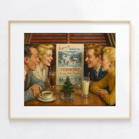 White Winter Movie Poster, 1940S Film Wall Art, Classic Musical Print Warm Present Vintage UNFRAMED Poster Size 8x12