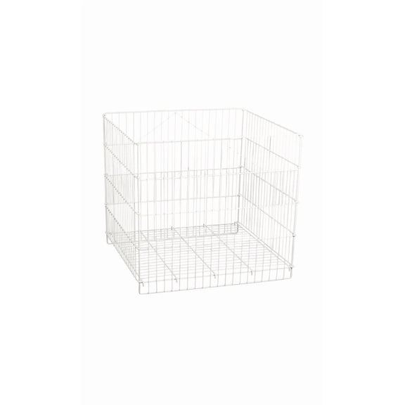 SSWBasics White Wire Dump Bin for Retail Adjustable Shelf 26 x 26 x 30 in