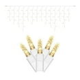 thumbnail image 1 of White Wire M5 Twinkle 9 ft. Long Icicle Light Set with Warm White LED Lights, 1 of 1
