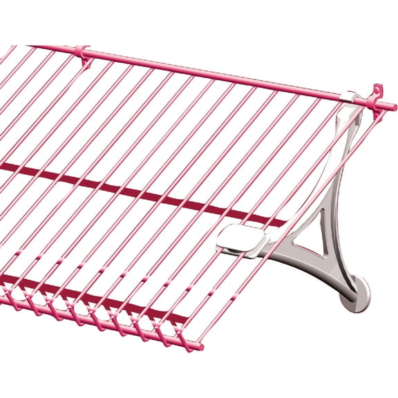 White Wire Shelf Shoe Support Bracket