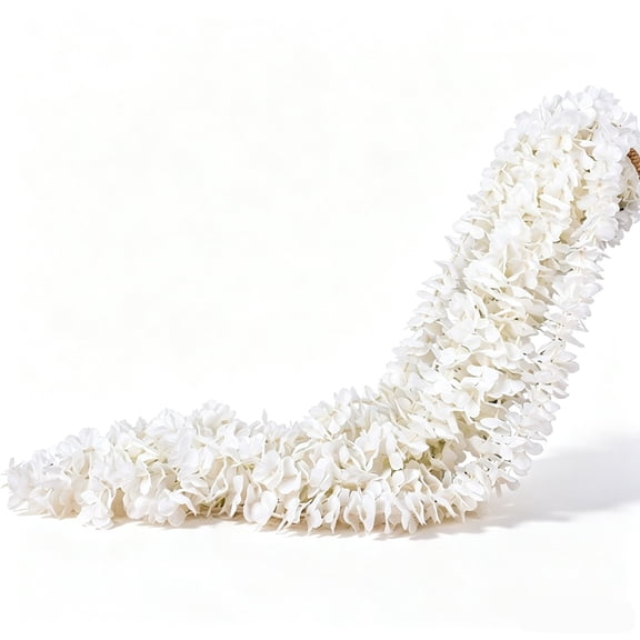 White Wisteria Hanging Flowers, Artificial Silk Vine Garland for Wedding Arch, Garden, Wall Decor, Table Centerpieces, and Classical Dance Hair Accessories