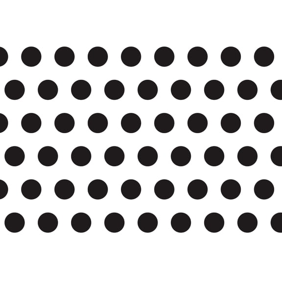 White with Black Polka Dot Pattern Edible Icing Image Cake Topper, by Tnct.