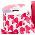thumbnail image 1 of White With Red Hearts Poly Ribbon - 2 3/4 Inches Wide - 55 Yards (44002310), 1 of 1