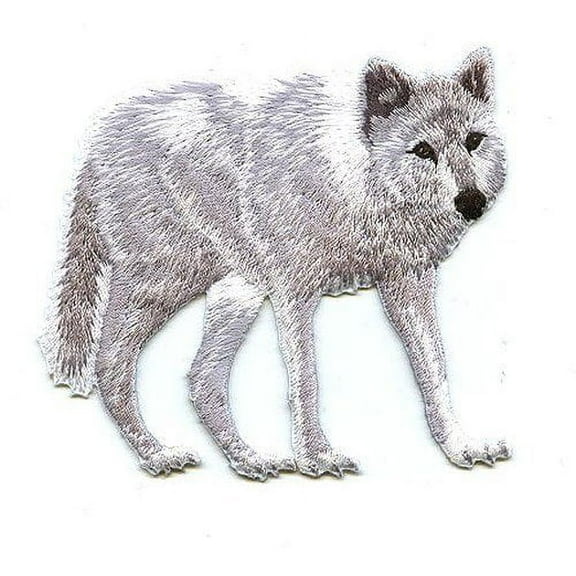 White Wolf - Arctic - Iron On Applique/Embroidered Patch