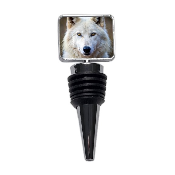 White Wolf Wine Bottle Stopper Cap Plug