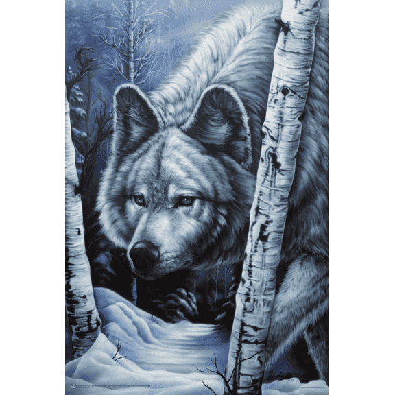 White Wolf by Jenny Newland Poster - 11" x 17"