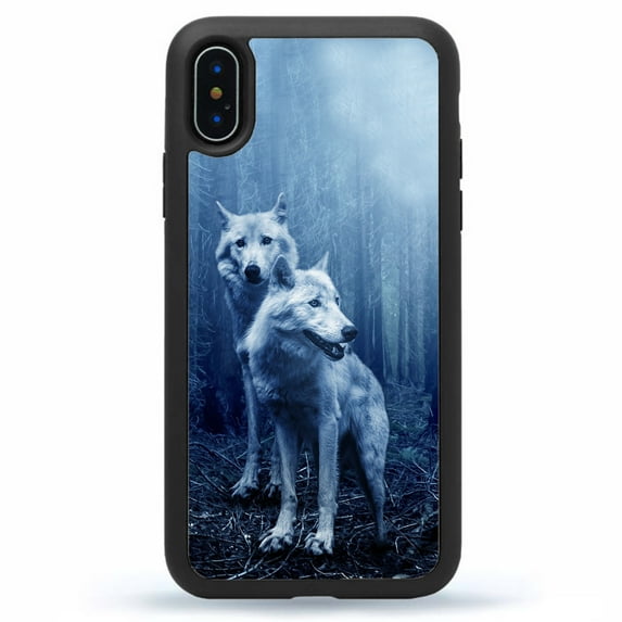 White Wolves Phone Case Woods Slim Shockproof Hard Rubber Custom Case Cover For iPhone 15 Pro Max 14 Plus 13