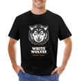 thumbnail image 1 of White Wolves Vintage T-shirt Mens Cotton Classic Crewneck Short Sleeve Tees Unisex Black S, 1 of 2