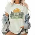 thumbnail image 1 of White Womans His Love Endures Forever Psalm 107 Mountain Sunset Graphic Tees Print Tshirt S-5XL Shirts Tops, 1 of 4