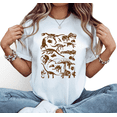 thumbnail image 1 of White Womans Print Tshirt Graphic Tees Shirts S-5XL Dino Bones Relaxed Cotton Tops, 1 of 4