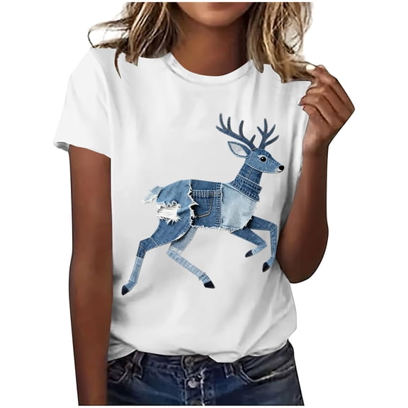 White Women Boat Neck Spandex Tshirts Brunch Tee Tops for Teen Girls Short Sleeve Graphic Fall Summer Tee Shirt 2026 Clothes Country Concert Y2K XL