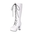 thumbnail image 1 of White Women Boots With Adjustable Straps Comfortable For Custom Fit, 1 of 5