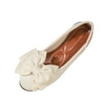 thumbnail image 1 of White Women Comfortable Bow Flats With Soft Leather Upper Mary Jane Style Shoes Breathable And Flexible Ideal For Daily Use And Casual Wear, 1 of 9