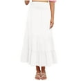 thumbnail image 1 of White Women High Leg Basic Maxi Long Midi Knee Length Loose Fit Skirt for Women Spandex Lounge Skort 2025 Clothing Trendy Country Concert Y2K M, 1 of 9
