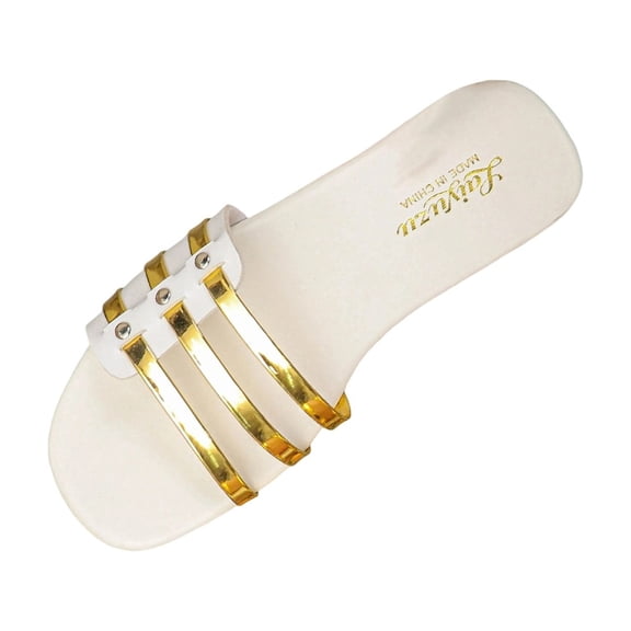 White Women'S Casual Plus-Size Peep-Toe On Beach Sandals Fashionable Versatile Comfortable Spring Summer 2026 Pu Material