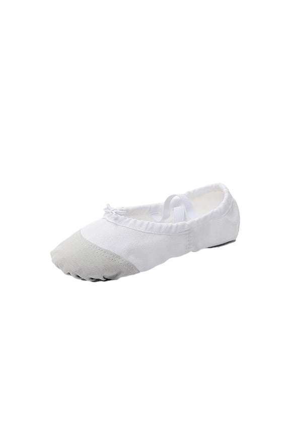 White Women'S Dance Sneakers Ballet Shoes Breathable Soft-Sole Canvas Shoes For Practice Casual Versatile Comfortable Footwear Fall Winter Size 41