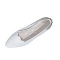 thumbnail image 1 of White Women'S Pointed Toe Flat Shoes With Comfortable Sole And Lightweight Design For Daily Use Indoors And Outdoors Featuring Easy Wear, 1 of 9