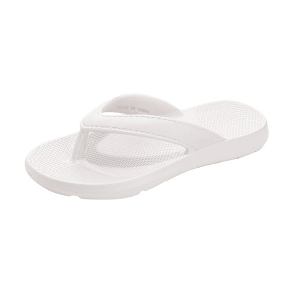 White Women Spring Summer Flip Flops Clip Toe Open Toe Soft Bottom Nylon Spandex Upper Beach Men And Women Same Style Couple