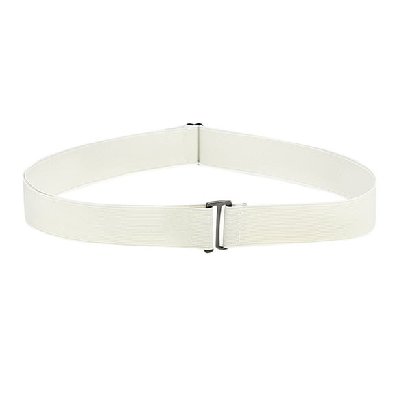 White Women's Belts, Women Invisible Belt Elastic Stretch Waist Belt With Flat Buckle,Women's Accessories Belt