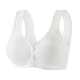 thumbnail image 1 of White Women's Bra, High Support Bras For Women Adjustable Strap Full Coverage Up Bras Comfortable No Underwire Wireless Bras,Women's Bra 36, 1 of 9