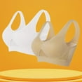 thumbnail image 1 of White Women's Bra, Sports Bras Comfort Bras For Women Seamless Wireless Sleep Yoga Bras With Removable Pads,Women's Bra 4XL, 1 of 9